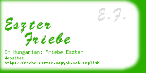 eszter friebe business card